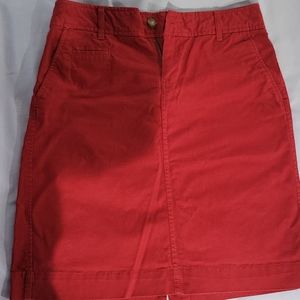 Pencil skirt rich red